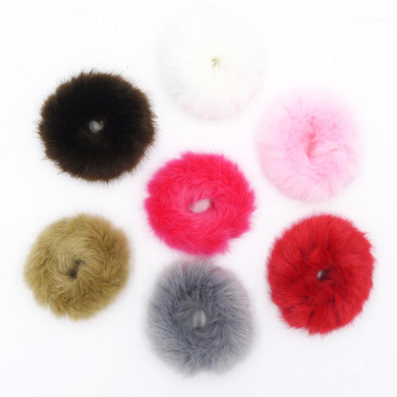 

Fashion Trendy Elastic Cute Hair Bands Rope Faux Fur Soft Headwear Hairy Hair Accessories Gift For Women Girls Children1, Pink