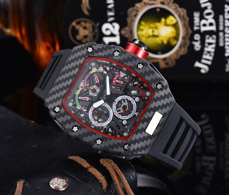 

Wholesale Fashion Men Designer Watch All Dial Work Rubber Strap Quartz Movement Sport Watches R Male Casual Dress Watch Gift Watches Clock