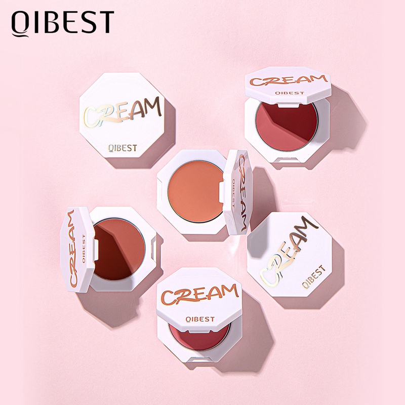 

QIBEST Face Matte Blush Palette 6 Color Cheek Blusher Powder Makeup Rouge Mineral Pigment Cosmetics Long Lasting Natural Make Up 0542, As picture show
