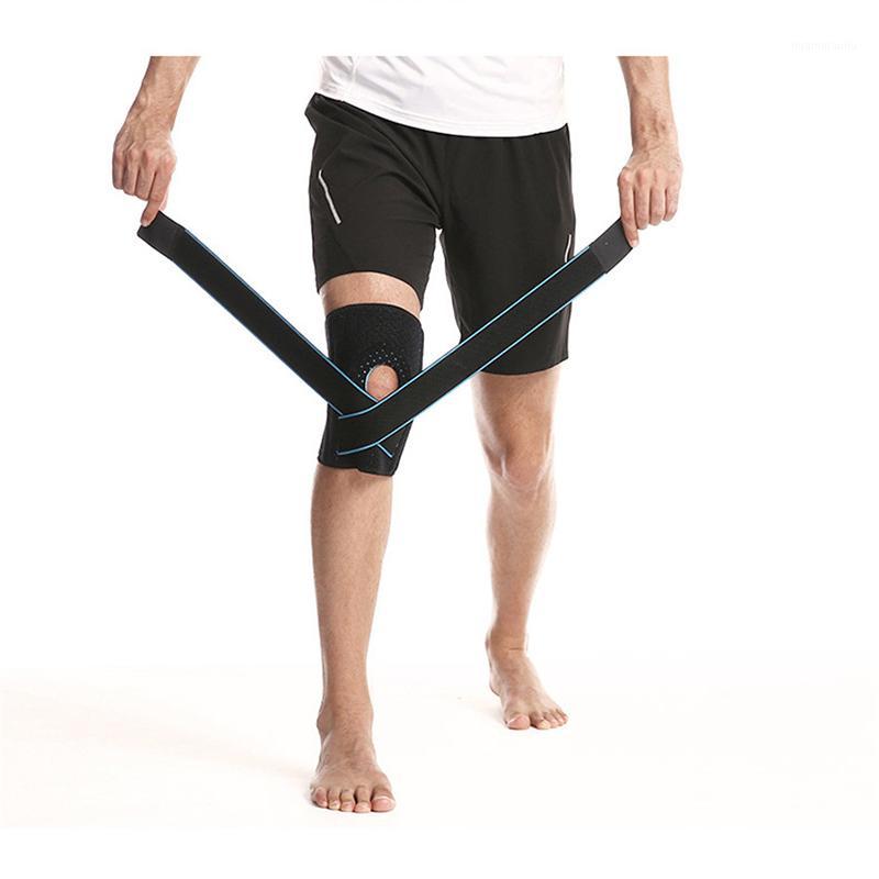 

Professional Sports Elastic Knee Bandage Compression Knee Sleeve Running Basketball Climbing Riding Silicone Cool Protector1, Black