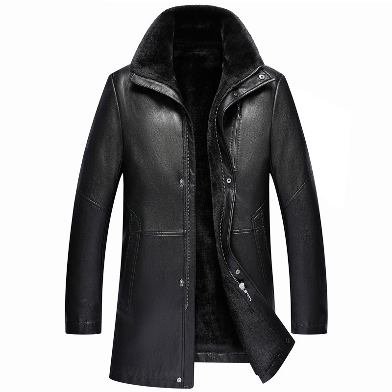 

2020 Winter casual artificial zipper motorcycle thin leather jacket OUPI, Picture color