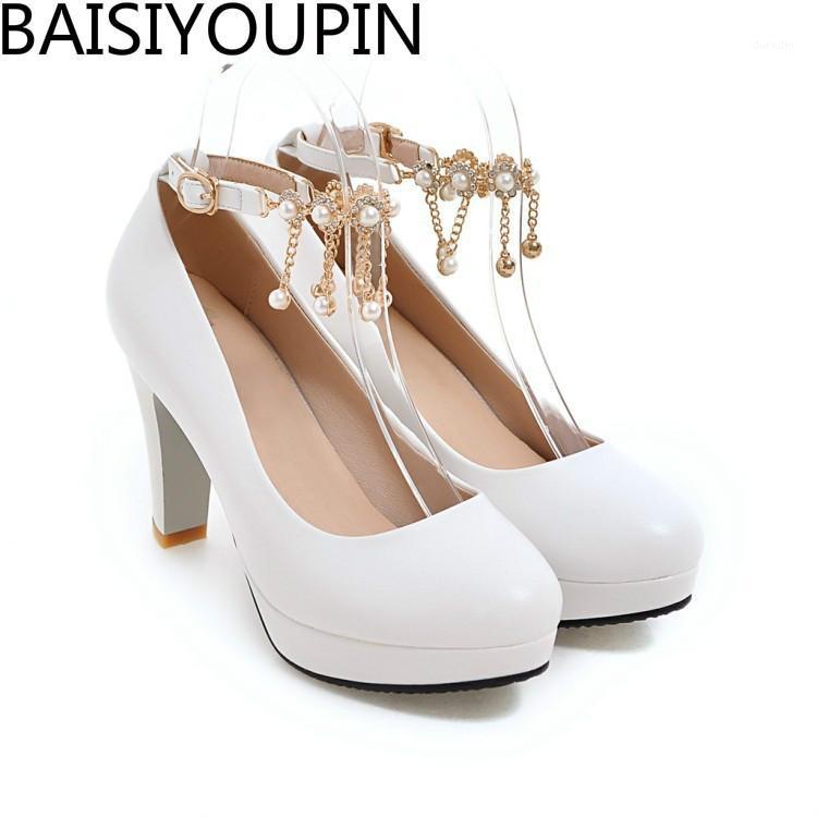 

2021 New Waterproof Platform High Heels Banquet Water Drill Single Shoes Women Custom Large & Small Code 31 32 33 40 41 42 431, Black