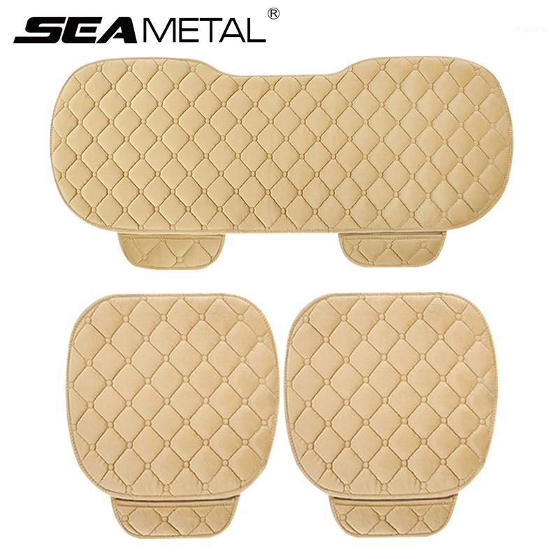 

Car Seat Cover Plush Universal Automobile Seat Covers Cushion Front Rear Chair Protector Winter Seat-Cover Pad Mats Accessories1