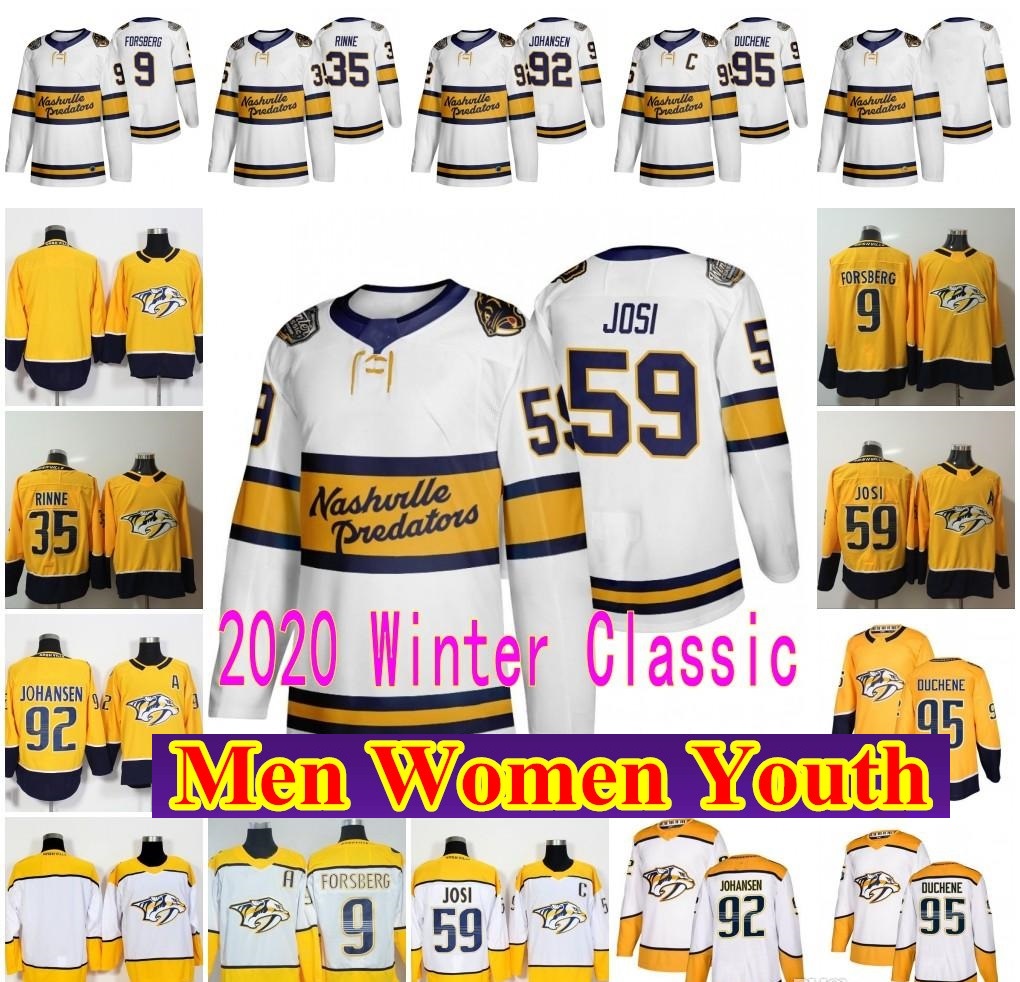 

Nashville Predators 2020 Winter Classic Jersey Filip Forsberg Pekka Rinne Roman Josi Matt Duchene Ryan Johansen Men Lady Youth Hockey Jersey, As shown in illustration