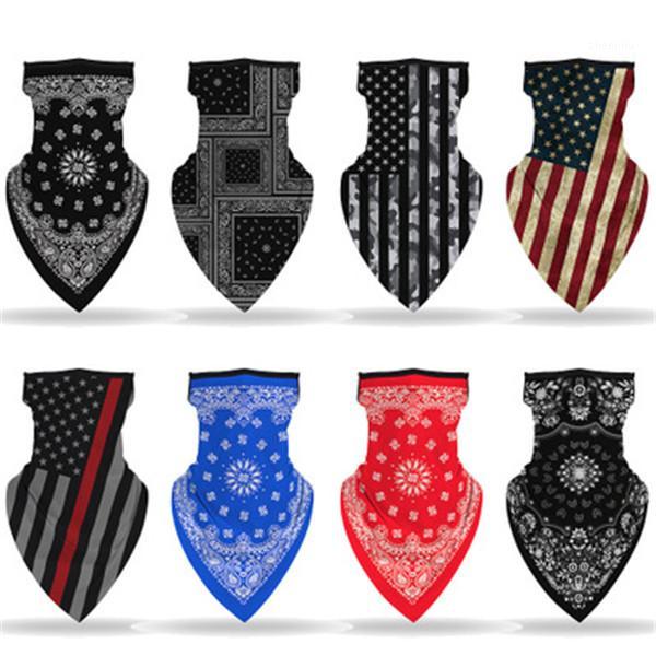 

Sport Cycling Face Mask mask Printed magic masks Triangle scarf sunscreen and breathable for bicycle1, Multi