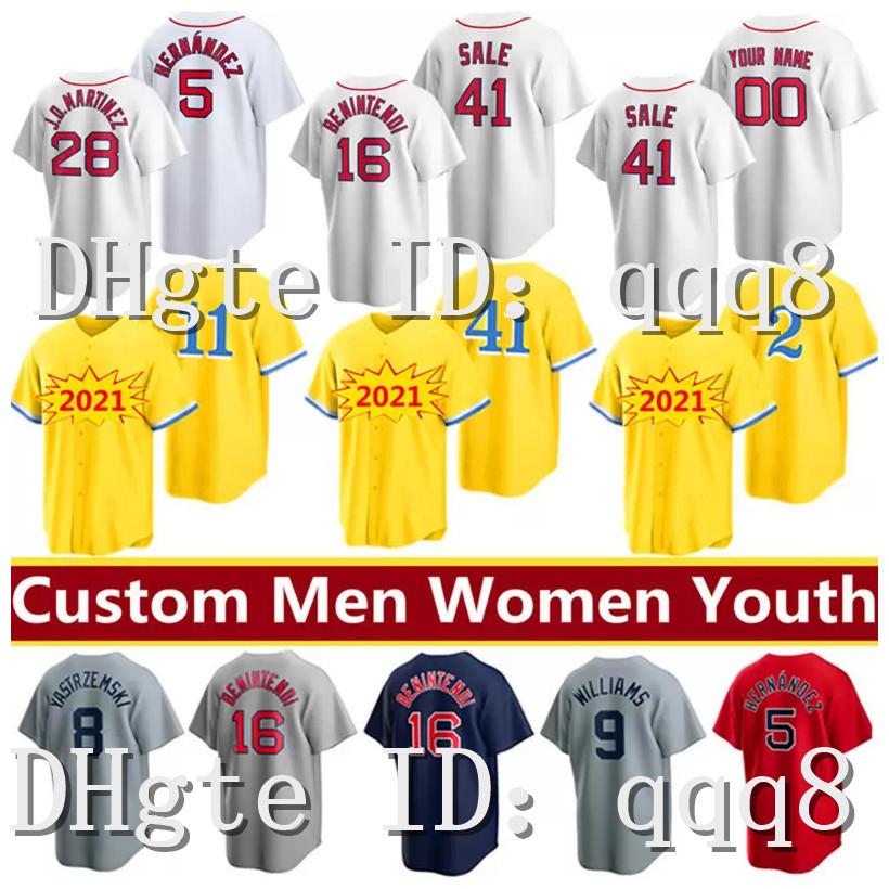 

David Ortiz Boston Trevor Story Red Sox Baseball Jersey Ted Williams Christian Arroyo Chris Sale Rafael Devers Justin Turner Alex Verdugo Hernandez Boggs Duran, Kids size s-xl