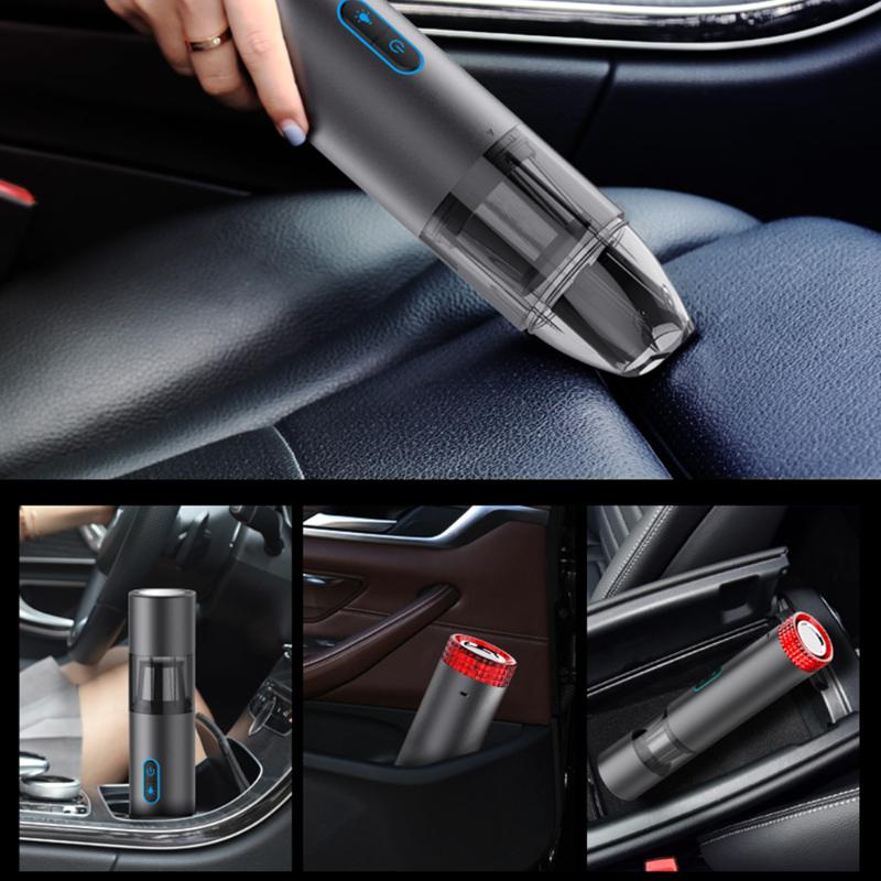 

P700 Portable Car Handheld Vacuum Cleaner For Home Wireless Mini Dust Catcher Strong Cyclone Suction 4000PA 4400MAH