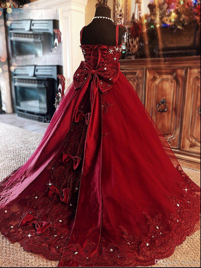 

2021 Coloful Flower Girls Dresses Jewel Neck Hand Made Flower Beads Ball Gown Toddler Pageant Dress Puffy Kids Prom Gowns, Purple