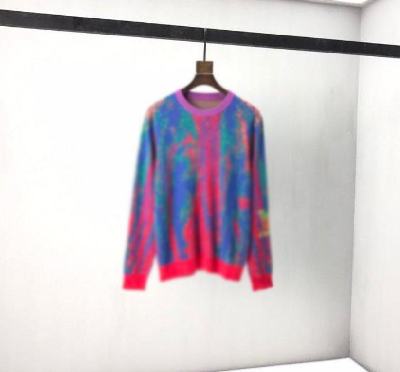 

2020 autumn and winter new high-quality round neck pullover rainbow limited starry jacquard knitted sweater Import fashion, Multi