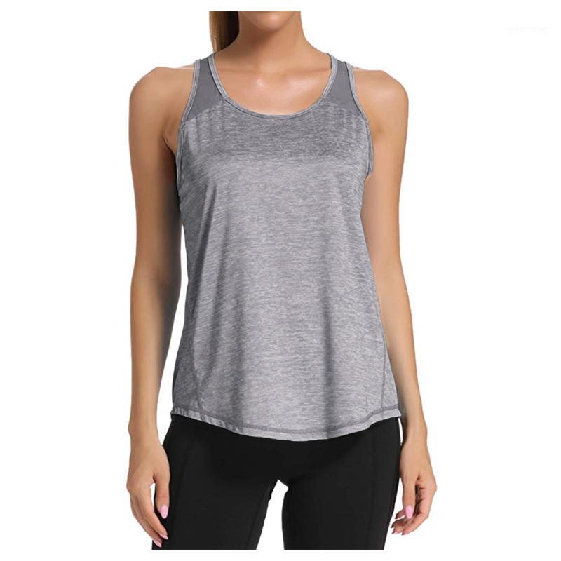 

Women Yoga Shirts Workout Tops Mesh Racerback Tank Yoga Shirts Gym Clothes Sexy Sleeveless Fitness Running Sport Tank Tops Vest1, Black