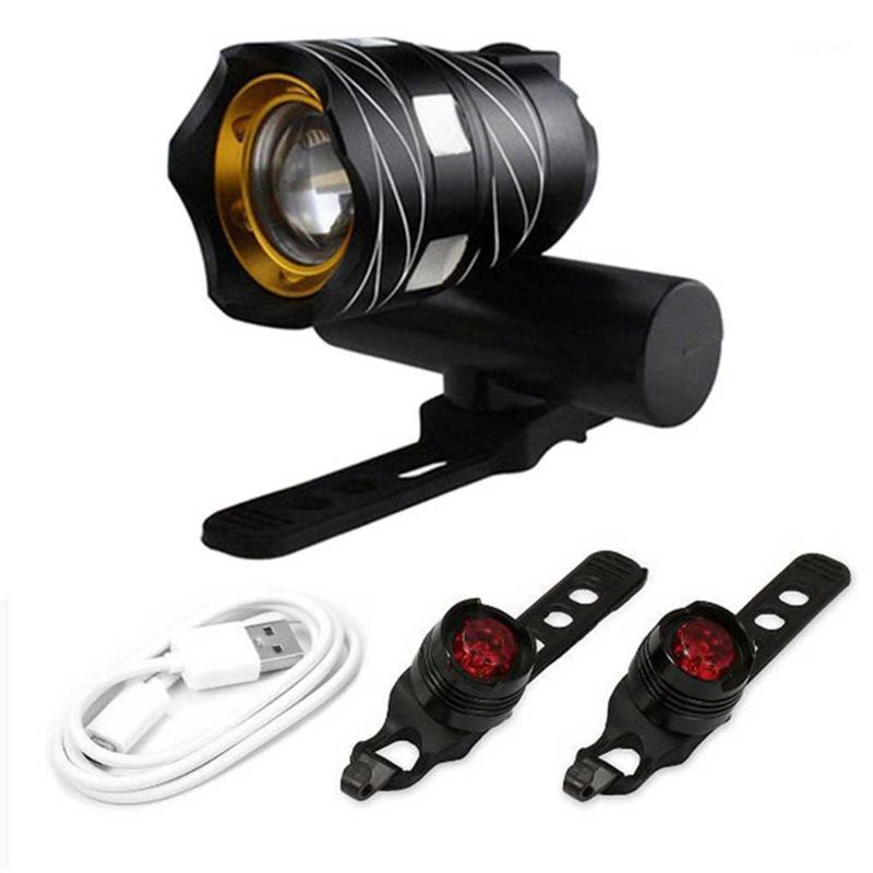 

Bicycle Night Cycling Front Light Headlight Taillight Set Outdoor Road Bike MTB Rechargeable LED Rear Lamp1