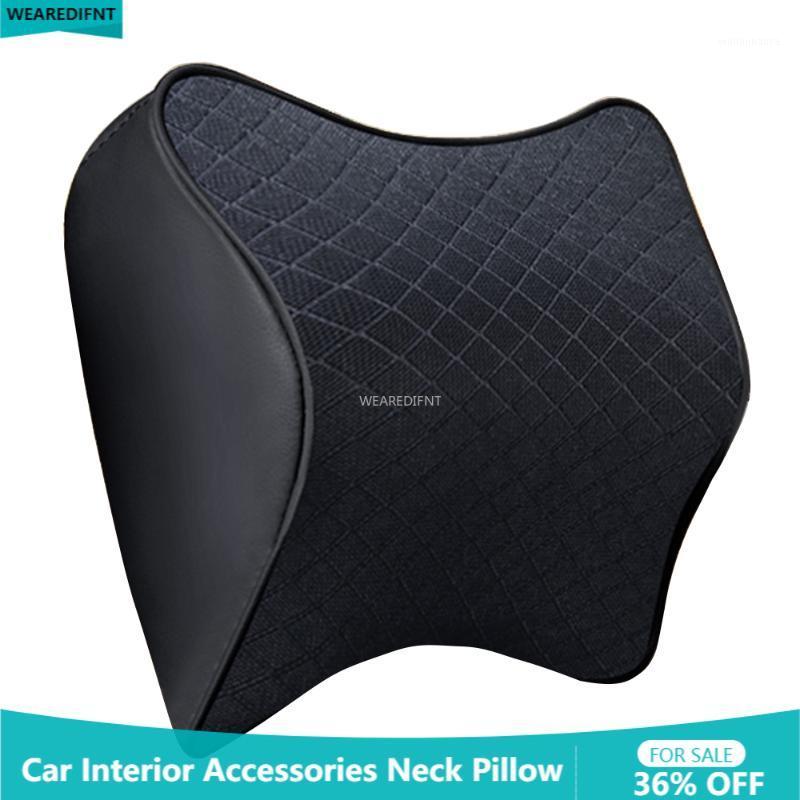 

Seat Cushions Neck Pillow Adjustable Head Restraint 3D Memory Cotton Auto Headrest Travel Support Holder Covers Car Styling