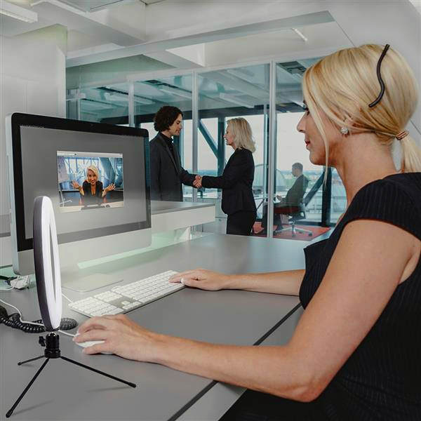 

Discount 8 inch Diameter 20cm Live Fill Light Desktop Tripod 13W 5V 84LED 2835 Lamp Beads White Light USB Connection Dimmable ring light