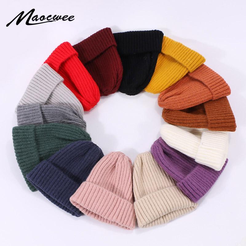 

Winrter Cotton Skullies Beanies Baby Hat Knitted Children Hats For Girls Boys Warm Cap Solid Warm Wool Cap For Kids Hat Beanies1