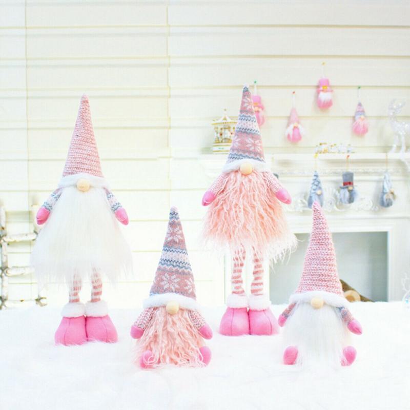 

White Santa Claus Doll Pole Faceless Doll Window Christmas Decoration Supplies