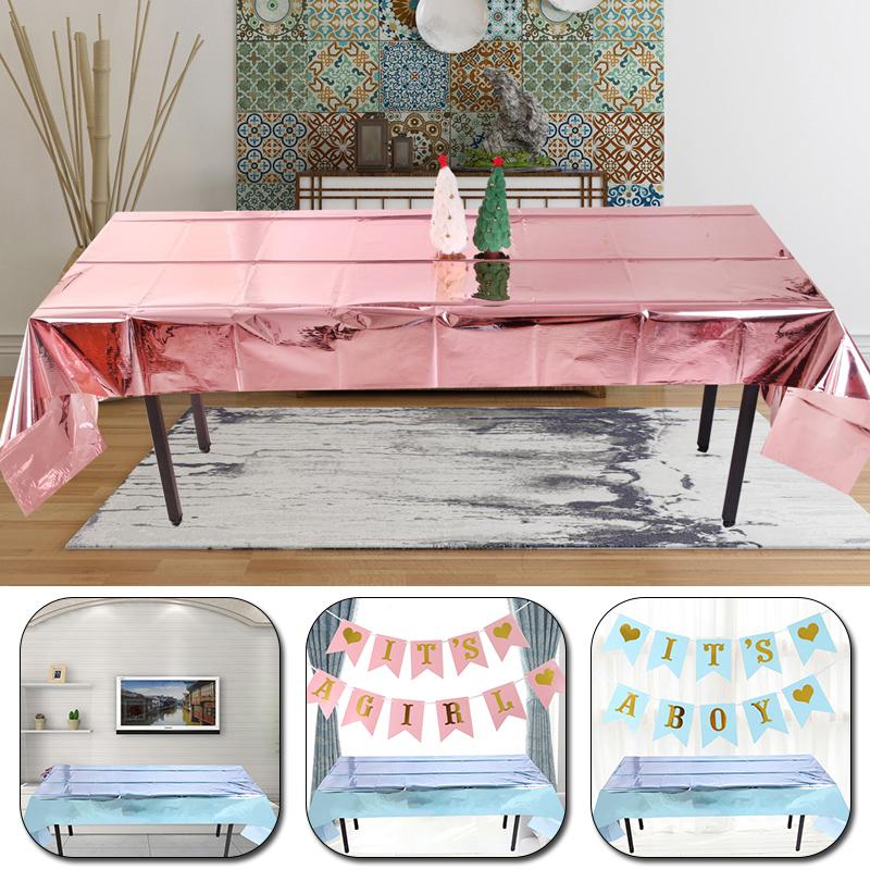 

Rose Gold Table Cloth Glitter Foil Party Tablecloth Table Cover Rectangular Wedding Birthday Waterproof Cloth