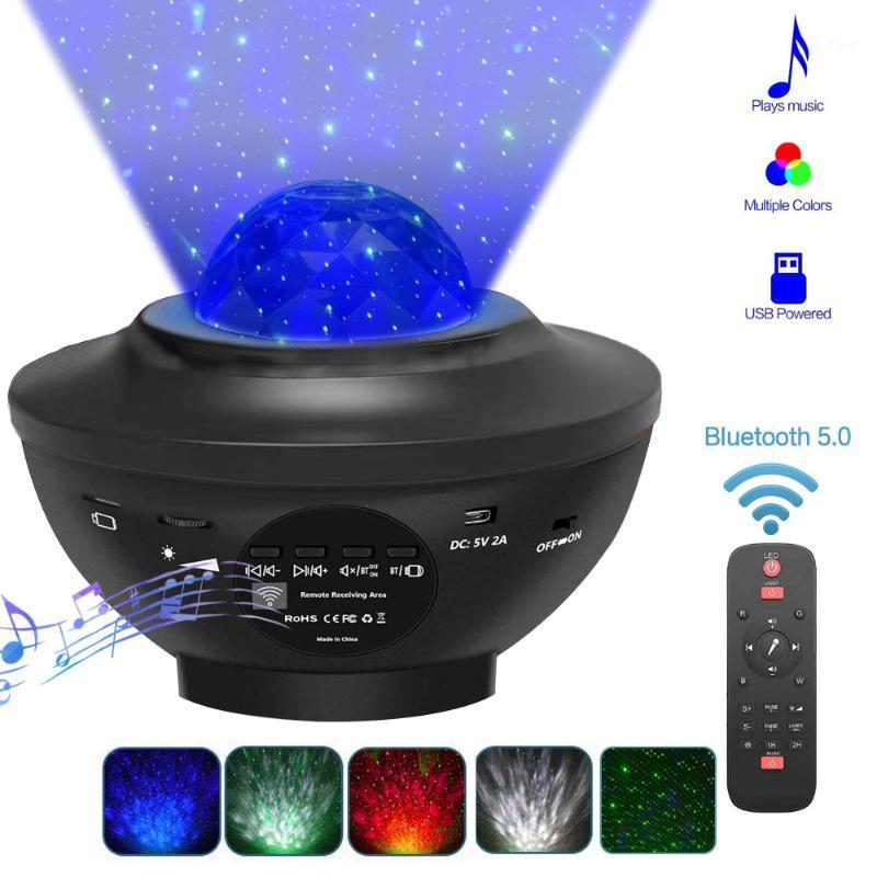 

2020 LED Laser Stars Light Projector Galaxy Night Light USB Bluetooth Speaker Music Player Remote Decor Party Wedding Car Use1