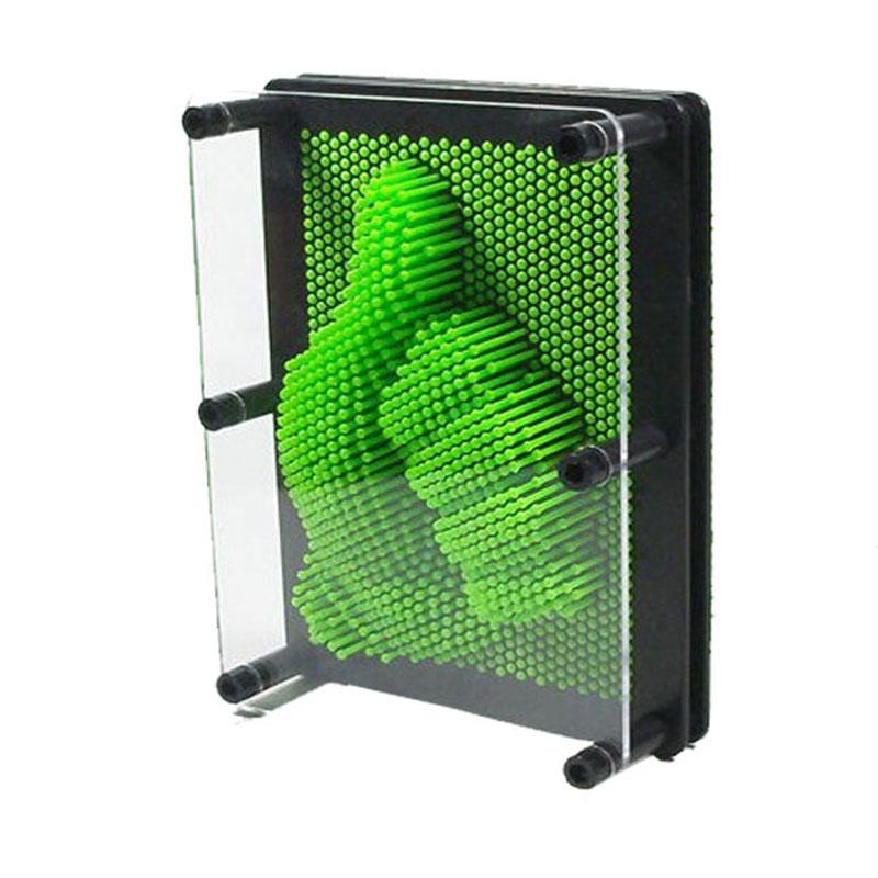 

Decor Craft 3D Pin Art Sculpture Frame Image Captor Pin Point Art Impressions Gadget Artist Fun Kids Desk Toy 4.8*4inch