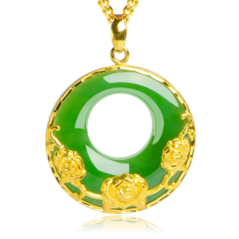 

good Green Jade Luck" Butterfly Necklace in 18k Silver Gold Vkp8