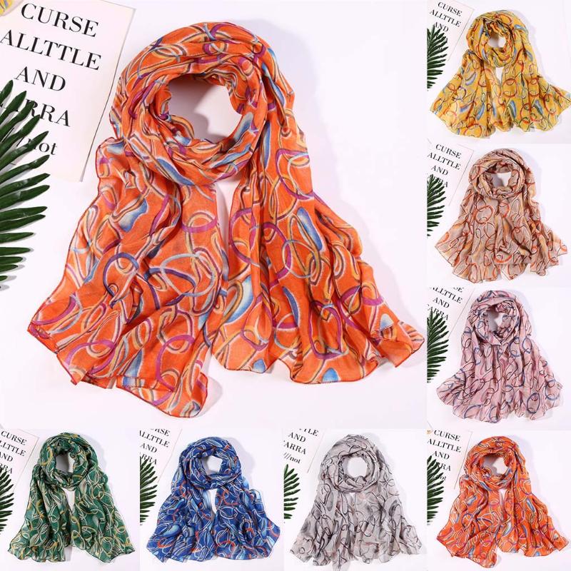 

Summer Women Silk Scarf Fashion Ladies Spring Fashion Long Print Scarf Casual Colored Sunscreen Scarves accesorios mujer