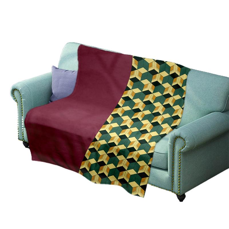 

Demon Slayer Anime Home Decorative Kimetsu No Yaiba Tanjirou Nezuko Summer Blanket For Children Bedding