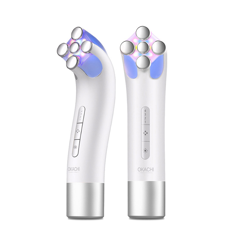

EMS RF Color Lighting Ionic Iontophoresis Beauty Instrument Facial Skin Care Appliance Skin Rejuvenation OKACHI GLIYA