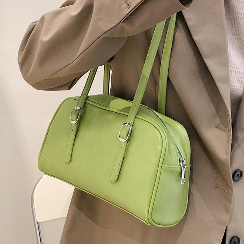 

Small fresh pure color high-quality underarm bag 2021 spring new fashion women's designer western style all-match shoulder bag, Black