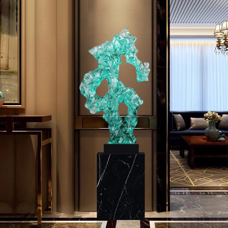 

Modern resin simple sculpture, color transparent ornaments, office furnishings, home furnishings, porch furnishings, handicrafts, high-grade
