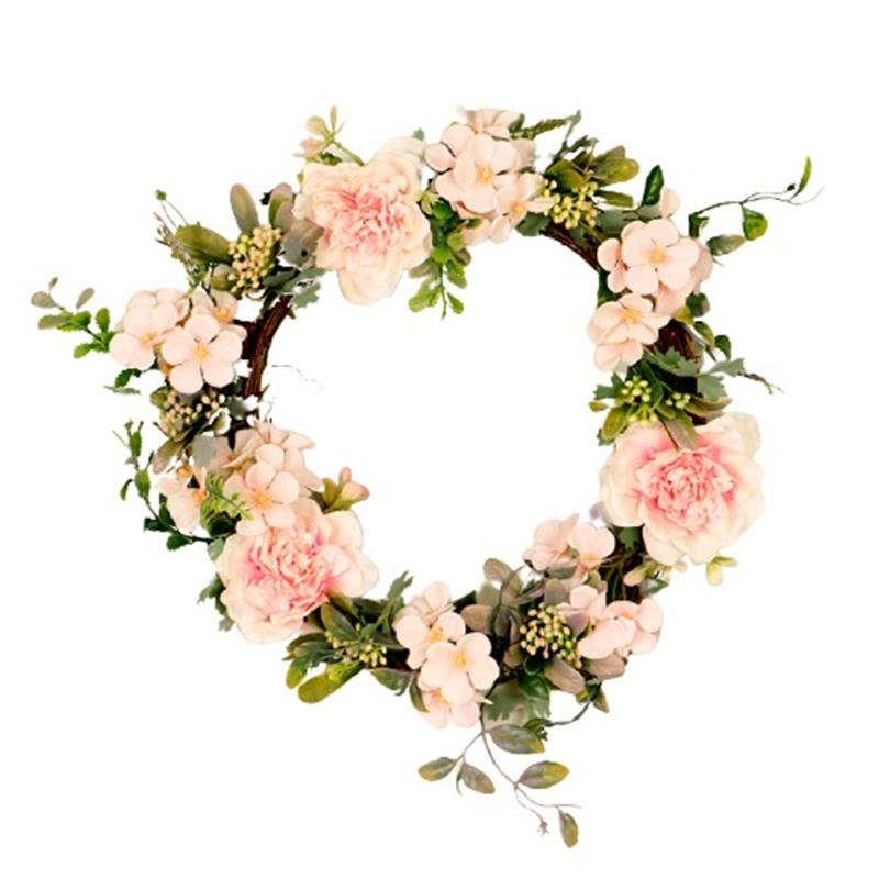 

New Camellia Wreath Wreath Wall Hanging Home Artificial Flower Decoration Spring Party Decorations Easter Wedding Wreaths