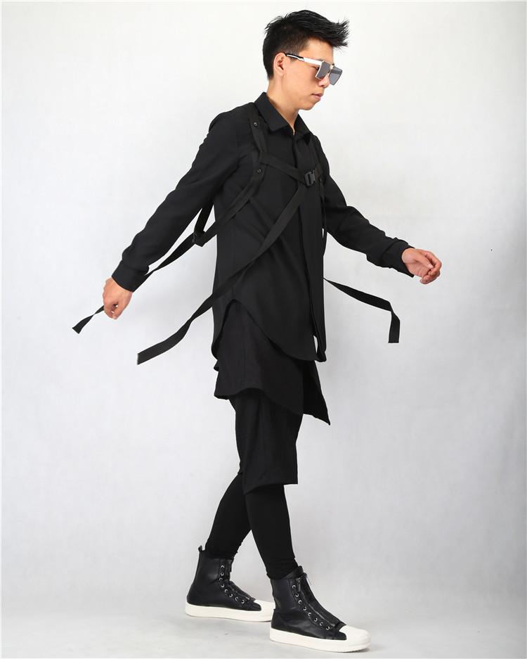 

2021 S-6xl!! New Male Youth Long Hair Stylist Han Slim Shirt Base Versatile Casual Jacket Jacket. 0ZBW, Black