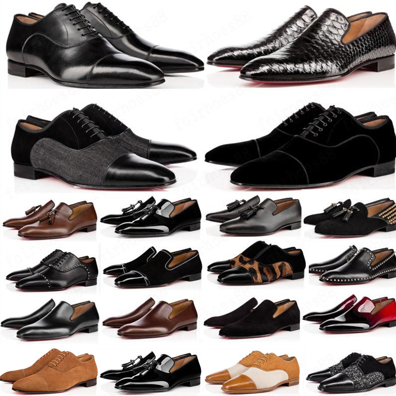 

Fashion Red Bottom Shoes Greggo Orlato Flat Genuine Leather Oxford Shoes Mens Womens Walking Flats Wedding Party Loafers 38-47, Shoelace