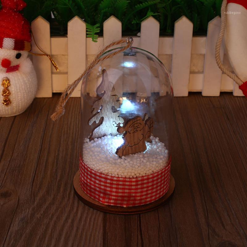 

Christmas Santa Claus Micro Landscape With Light Small Crafts Gifts Xmas Decor1