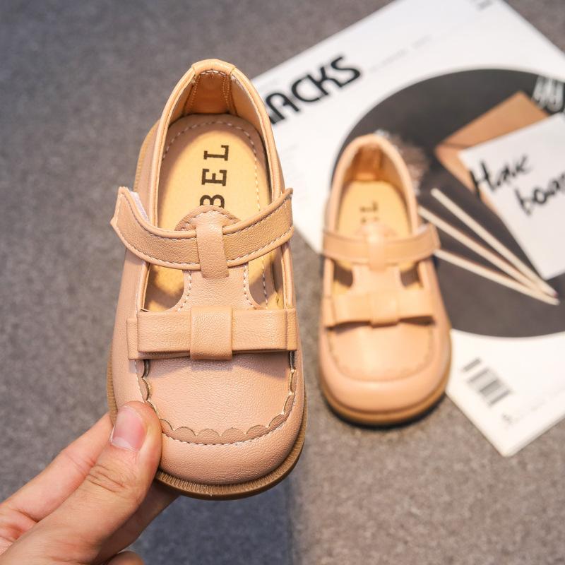 

Spring Children's Loafers Kids Leather Shoes For Girls School Flats 2021 New Baby Princess Dance Shoes Non-slip Toddler, Brown