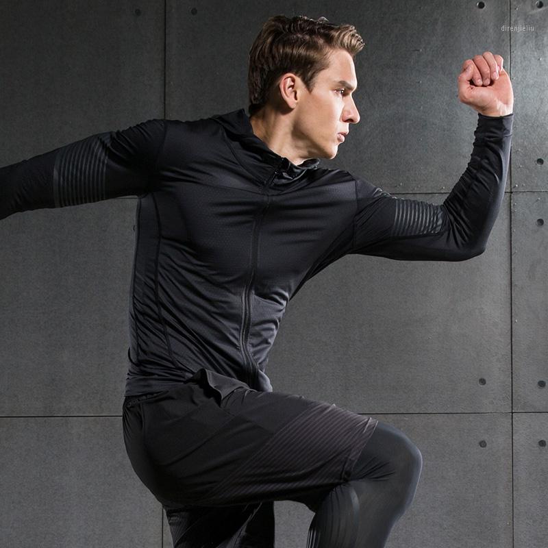 

Fitness Compression Jacket Men Quick Dry Running Shirt Long Sleeves Hoodie Tshirt Fitness Clothing Bodybuild Crossfit T shirt1, Mbf72803