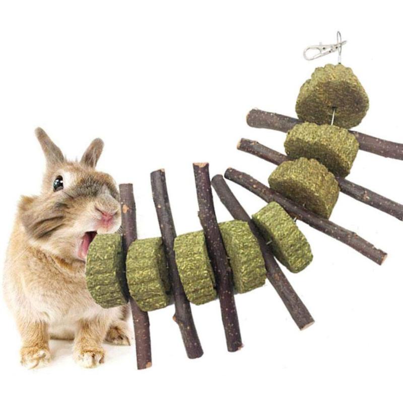 

Toys Chew Teeth, Organic Apple Wood Molar Sticks Rabbits Improves Dental Plush Toy Keychain Toy Stuffed for Gifts