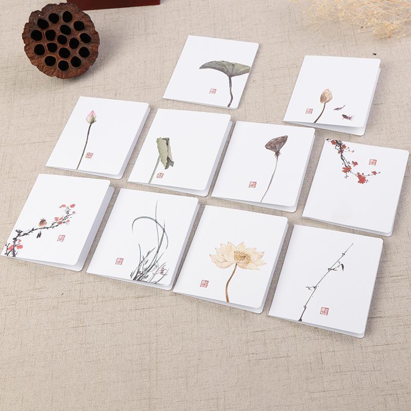 

5pcs/pack Creative Classical Chinese Greeting Card White Message Diy Folding Birthday Christmas New Year's Day Blessing Card1