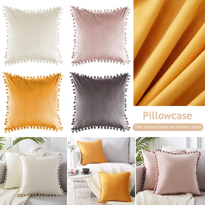 

45×45cm Cotton Cushion Covers Theme Printed Home Throw Pillowcase Bed Chair Sofa Decorative Pillow Cover Home Decor, Yellow