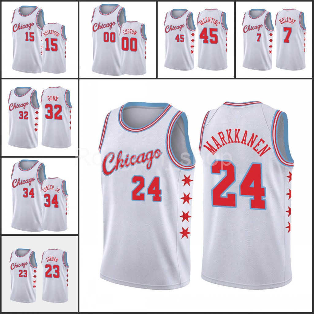

75th Anniversary Diamond Basketball Jerseys 2021/22 Men Printed Michael Jor dan Denzel Valentine Wendell Carter Jr. Zach LaVine Custom