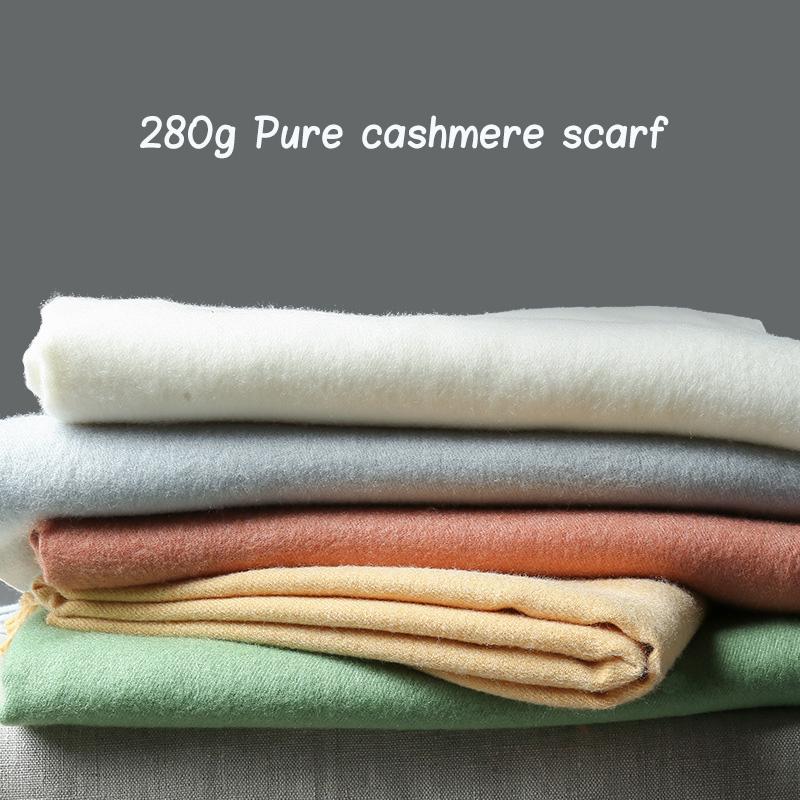 

2020 NEW winter solid winter women pure cashmere scarf Warm wool Wraps and shawls female bandana long thick blanket
