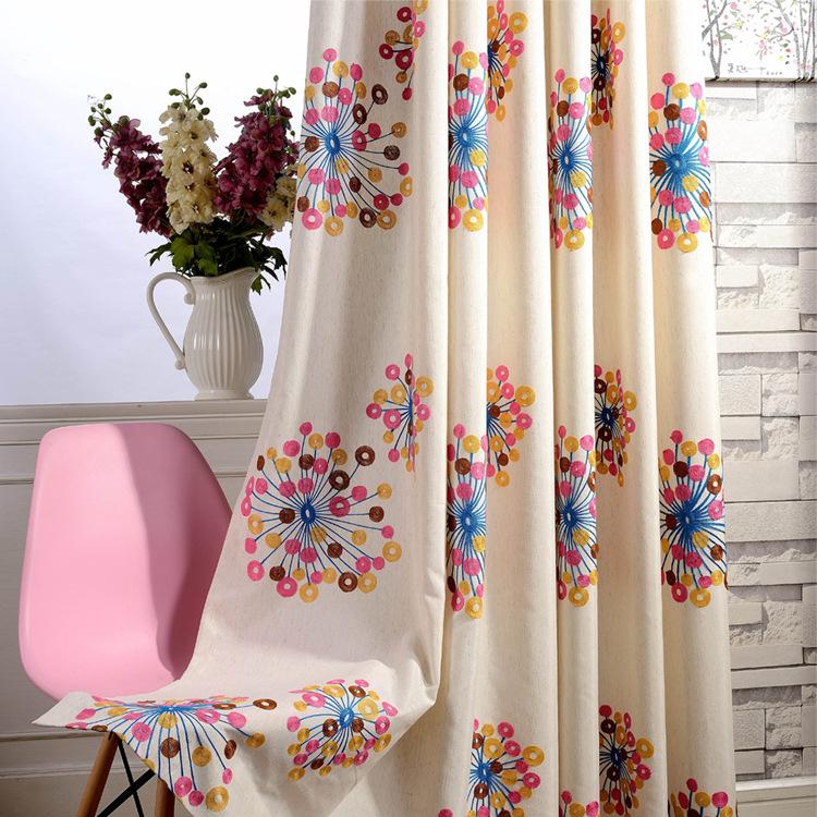 

Factory Direct Curtains Modern Idyllic Chinese Curtains Cotton Embroidery Curtain Window Yarn