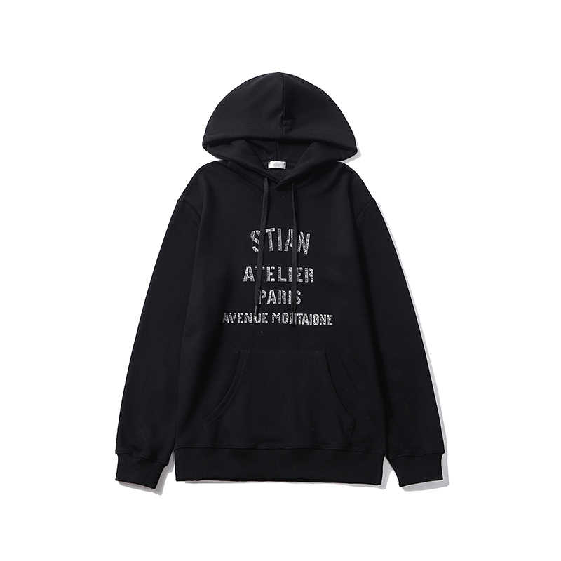 

Mens Hoodie with Letter Printed Fashion Men Women Sweatshirt with Hooded Casual Streetwear Unisex Hoodies Clothing -2XL, Black