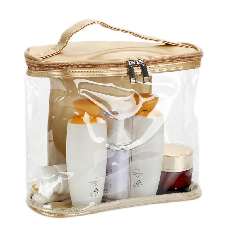 

Large Capacity Makeup Storage Pouch for Travel Transparent Bags Waterproof Women Men Toiletry Kit PVC Zipper Cosmetic Bag