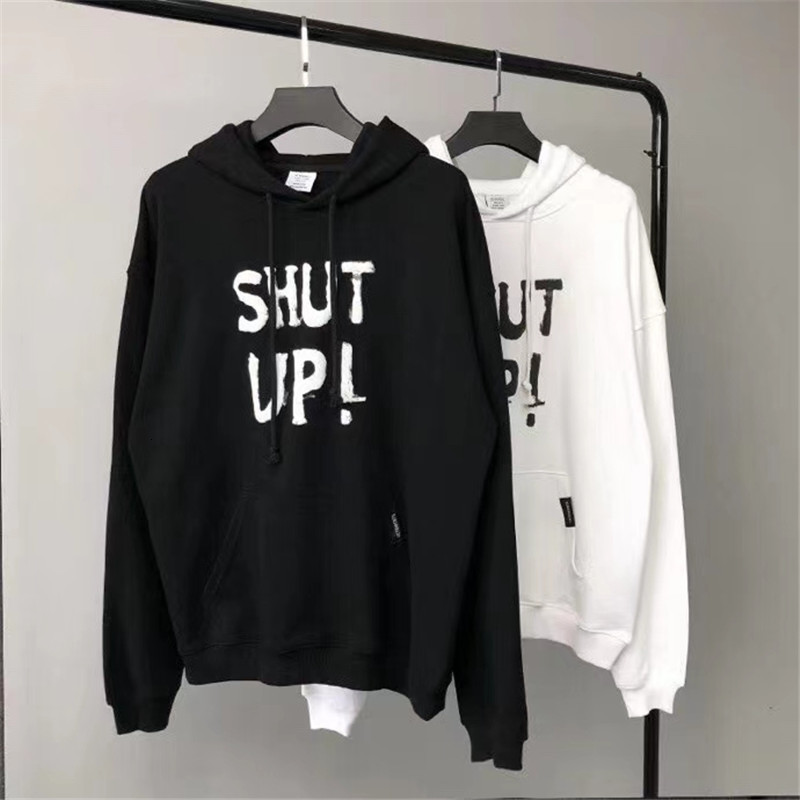 

2021 New Foaming Printed Hoodies Men Women 1:1 Top Quality Back Embroidery Vetements Pullovers Oversize Vtm Sweatshirts 1pzs