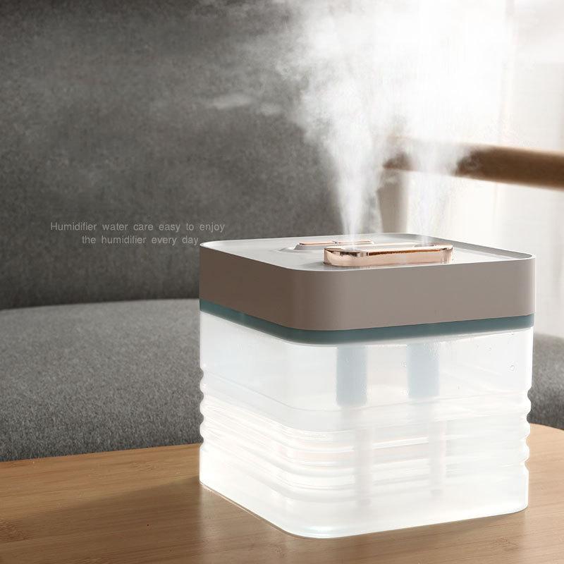 

Large Capacity Air Diffuser 2.5L Humidifier Double Mist Outlet Aroma Purifier USB Water Mist Maker with Color Light for Home