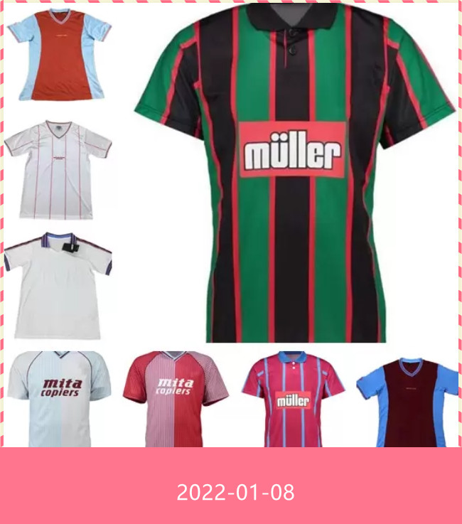 

1980 81 1982 Villa Retro soccer jerseys Classic Vintage Grealish Aston football jersey Wesley McGinn Barkley Watkins Men Kit