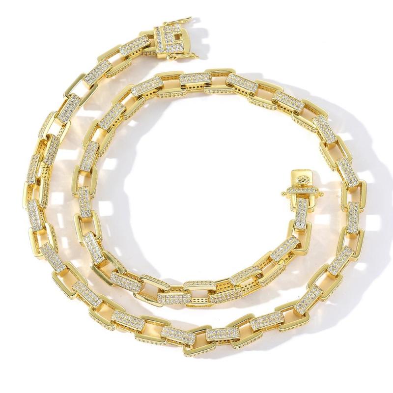 

Drop Shipping Hip Hop 8mm Miami Luxury Full Micro Paved Cubic Zirconia Chain Necklace Fashion Cuban Rapper Jewelry For Men