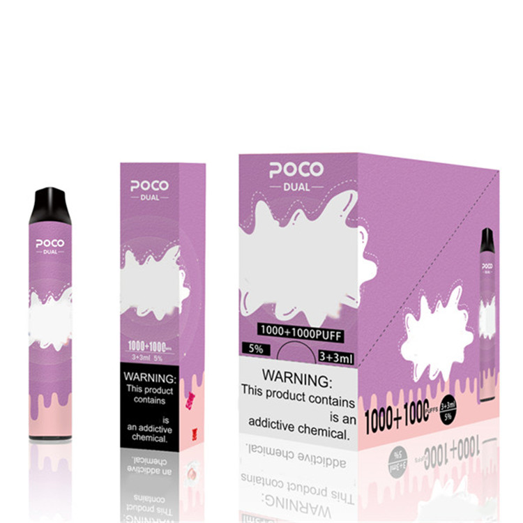

2 in 1 vape Poco disposable device kit 1000mAh battery pre filled 6.0ml empty bar