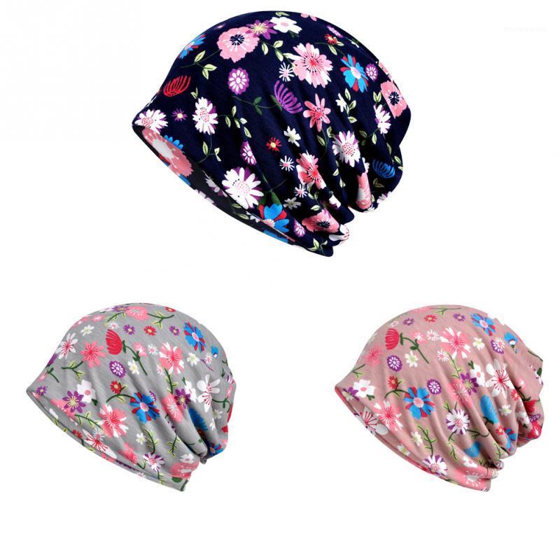 

Women Hat Headwear Cotton Blend Head Scarf Super Soft Slouchy Printed Turban Headwear Head Wraps Sleep Caps Lightweight1, Grey