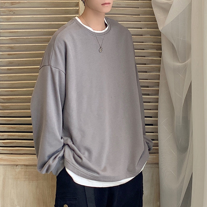

2021 New Harajuku Men's Oversized Hoodies Autumn Solid Color Man Pullover Korean Kpop Sweatshirts Men Casual Tops 5XL T57U, Armygreen