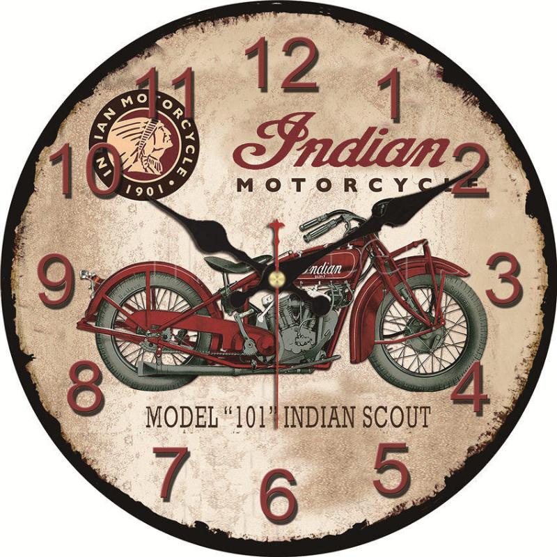 

Chic Motorcycle Wall Clock,Silent Decorative Wooden Cardboard Wall Clocks For Living Room, Clock For Arabic numbers